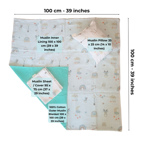 Kupu Surprise Pillow - 3-in-1 Baby Pillow, Blanket & Sheet