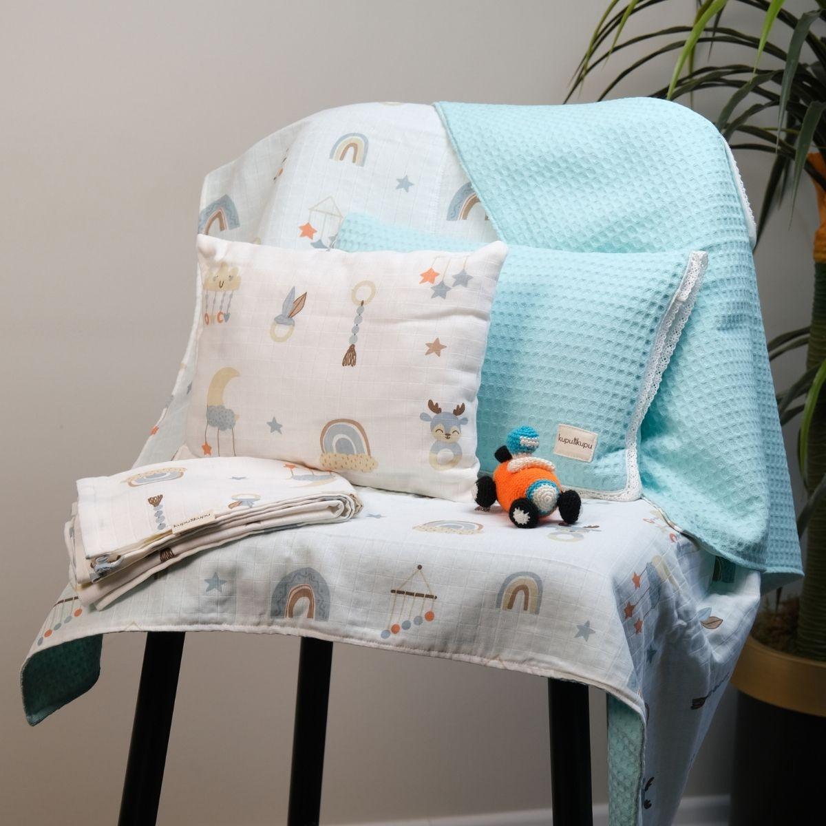 Kupu Surprise Pillow - 3-in-1 Baby Pillow, Blanket & Sheet