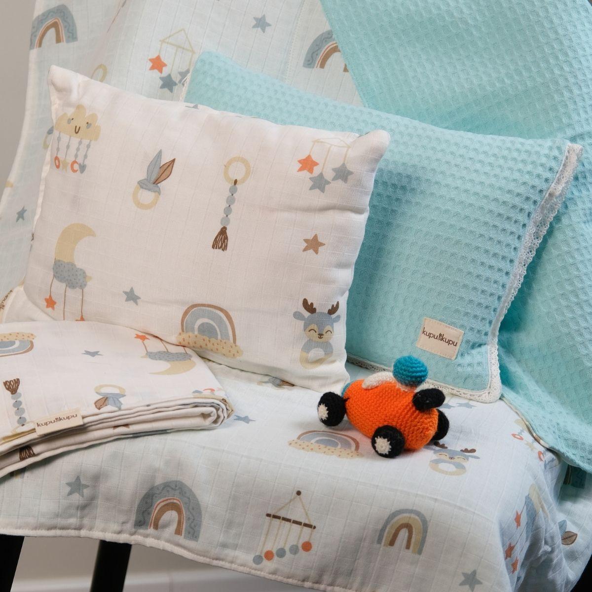 Kupu Surprise Pillow - 3-in-1 Baby Pillow, Blanket & Sheet
