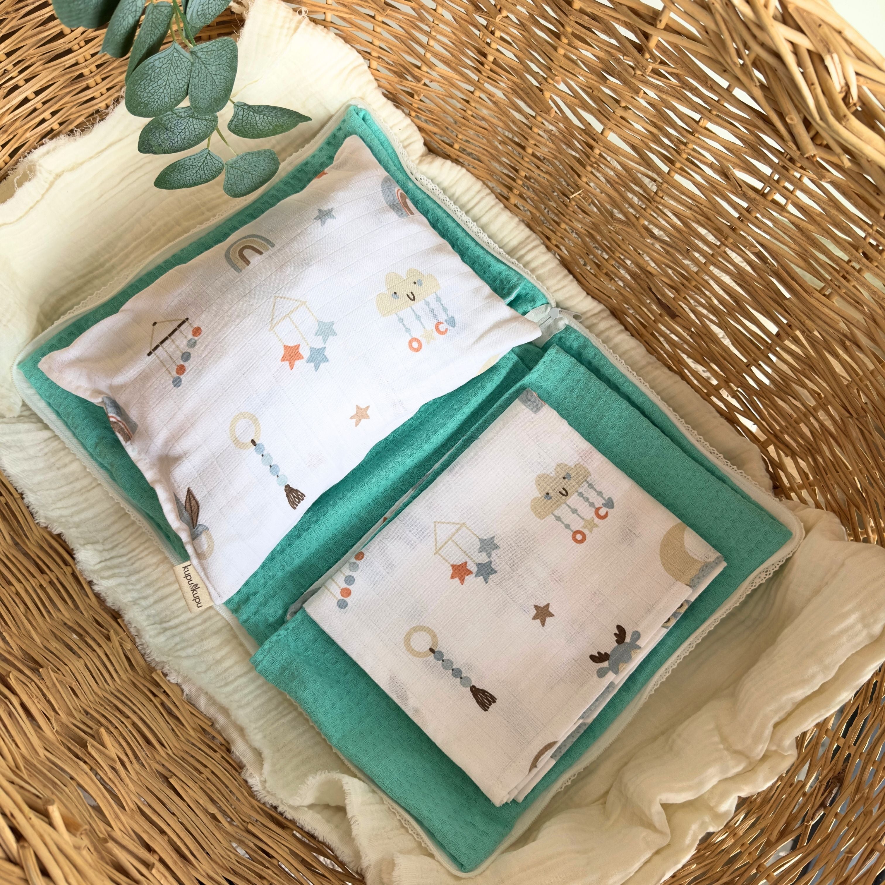 Kupu Surprise Pillow - 3-in-1 Baby Pillow, Blanket & Sheet