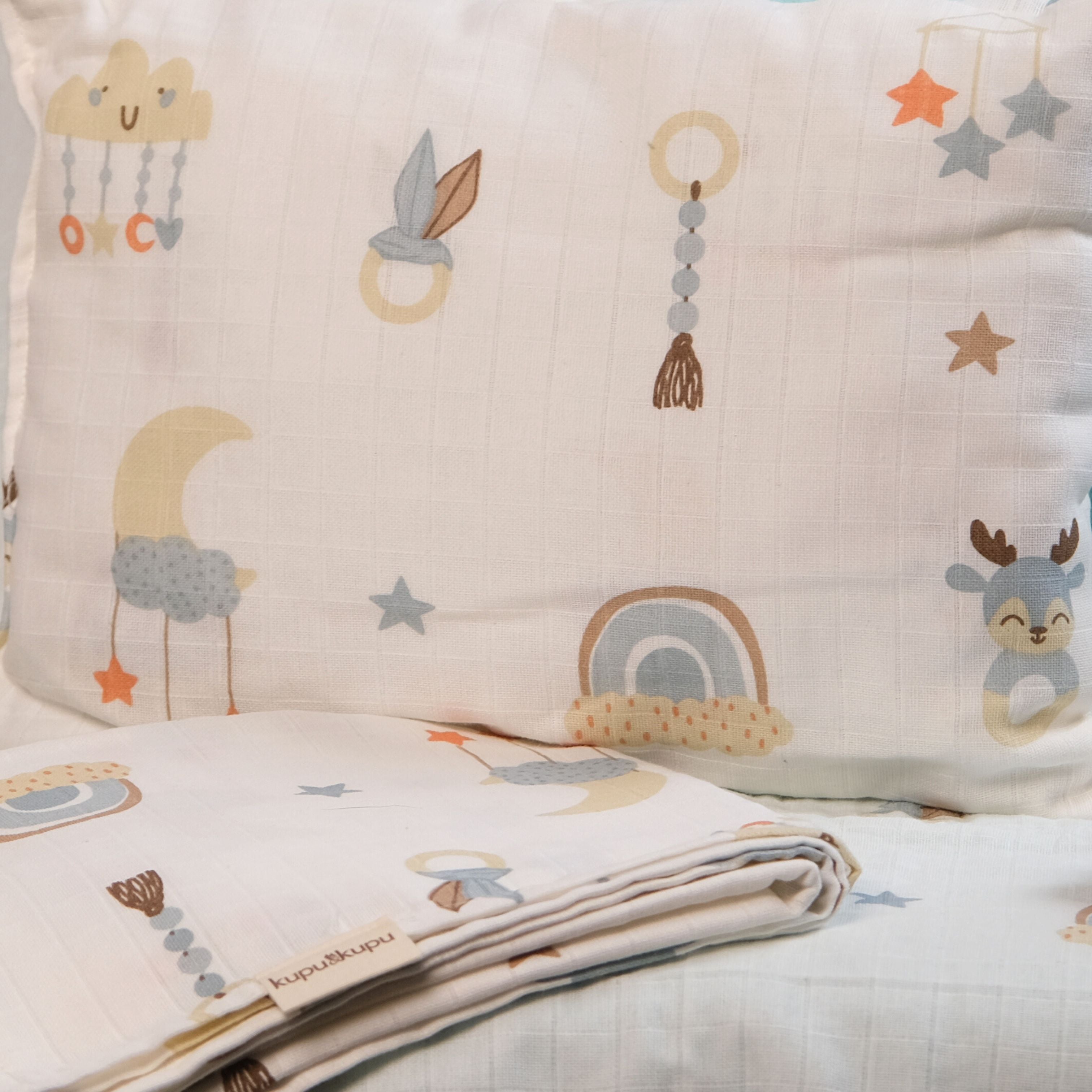 Kupu Surprise Pillow - 3-in-1 Baby Pillow, Blanket & Sheet
